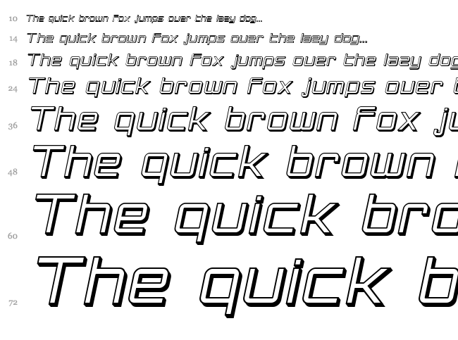 SF Chromium 24 font waterfall